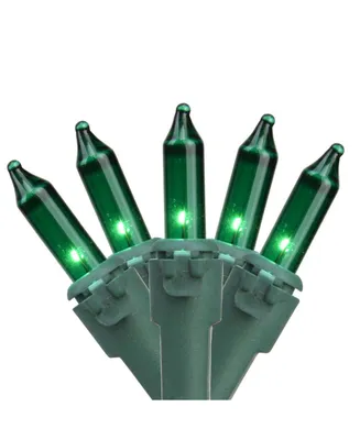 Northlight Set of 100 Green Mini Christmas Lights 2.5" Spacing - Green Wire