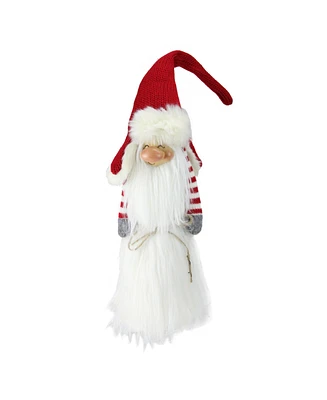 Northlight 22" Traditional Christmas Slim Santa Gnome with White Fur Suit and Red Hat