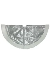 Northlight 47.2" Sparkling Silver and White Christmas Tree Skirt