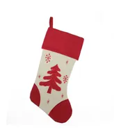 Northlight Tree with Snowflakes Christmas Stocking