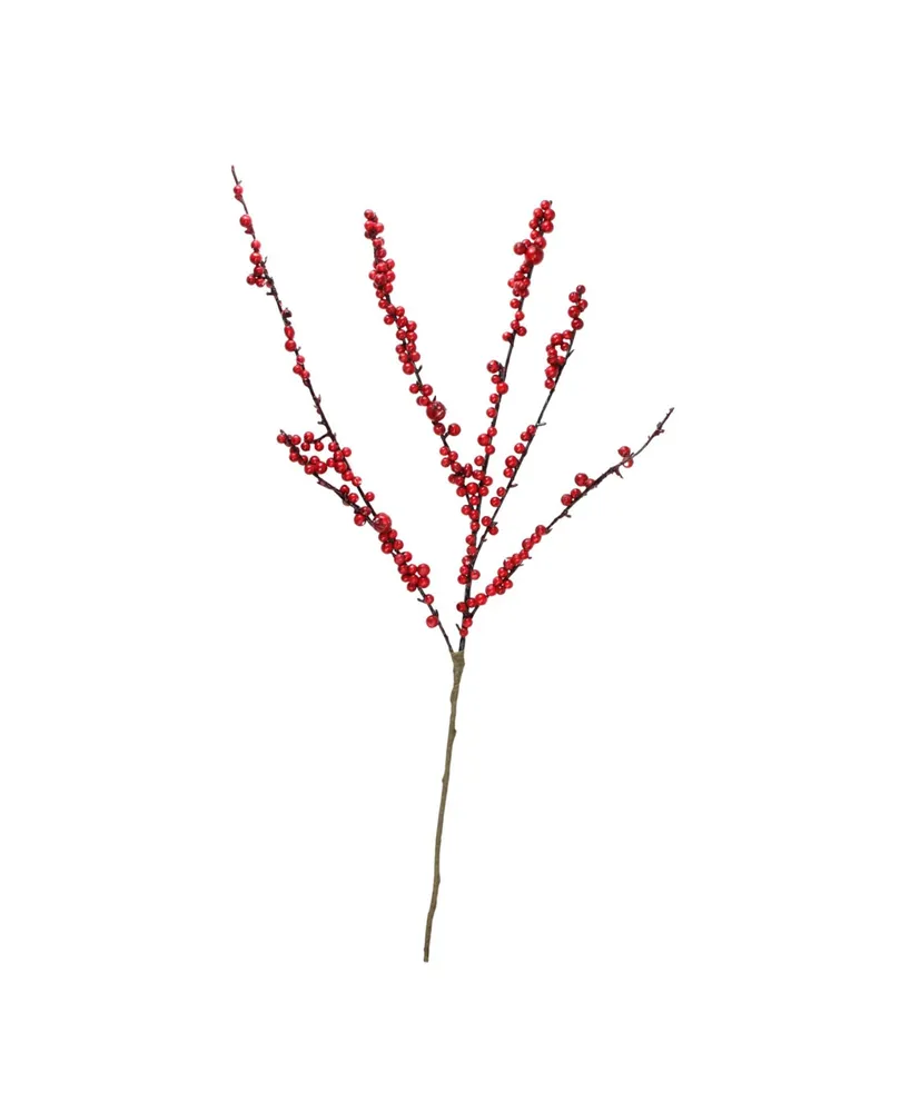 Northlight 27.5" Festive Artificial Red Berries Decorative Christmas Branch Spray