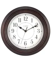 La Crosse Clock 404-2630W 12" Evelyn Quartz Wall Clock with Silent Movement