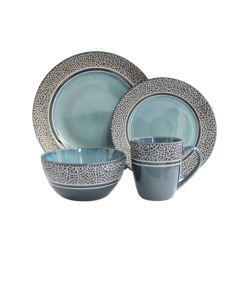 American Atelier Mosaic Blue 16 Pc Dinnerware Set