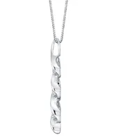 Diamond (1/4 ct. t.w.) Modern Three Stone Pendant in 14k White Gold