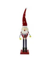 Northlight 16.75" Decorative Red and Blue Dots Wooden Christmas Nutcracker Figure