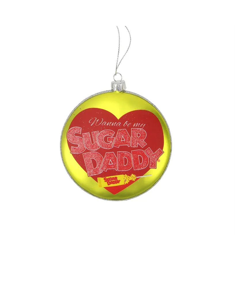 Northlight 4" Candy Lane Tootsie Roll Sugar Daddy Original Milk Caramel Lollipop Christmas Disc Ornament