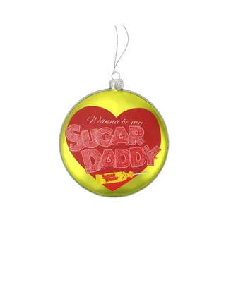Northlight 4" Candy Lane Tootsie Roll Sugar Daddy Original Milk Caramel Lollipop Christmas Disc Ornament