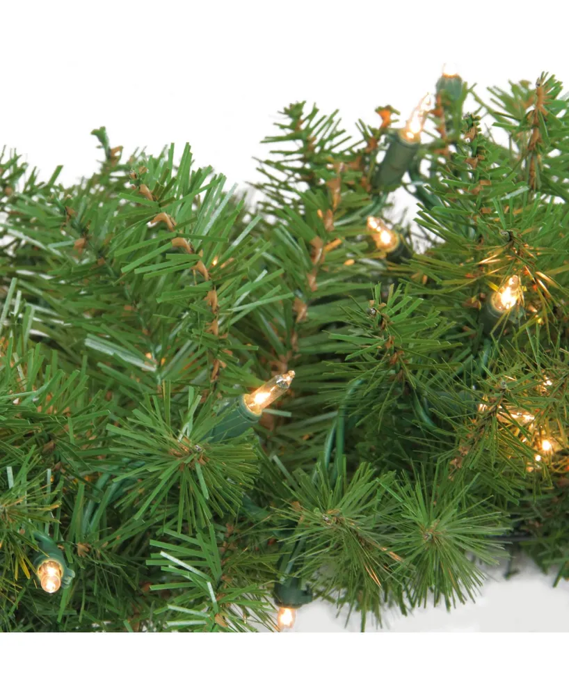 Northlight Pre-Lit Northern Pine Artificial Christmas Wreath - 48-Inch Clear Lights
