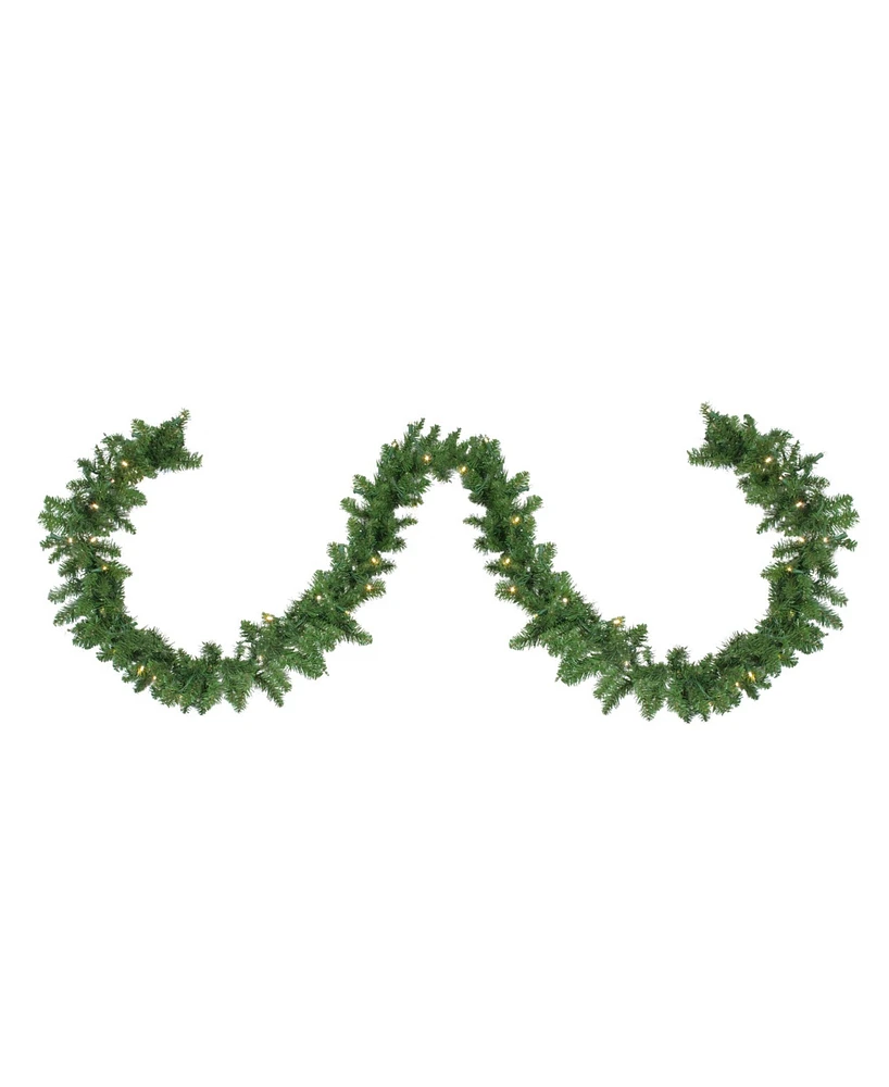 Northlight 9' Pre-Lit Northern Pine Artificial Christmas Garland - Warm White Led Lights