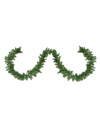 Northlight 9' Pre-Lit Northern Pine Artificial Christmas Garland - Warm White Led Lights