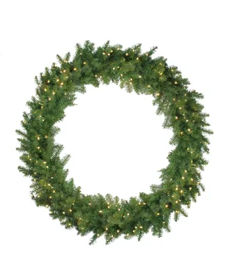 Northlight 48" Pre-Lit Northern Pine Artificial Christmas Wreath - Warm White Led Lights