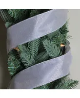 Northlight Pack of 12 Simply Gray Burlap Wired Christmas Craft Ribbon Spools - 2.5" x 120 Yards Total