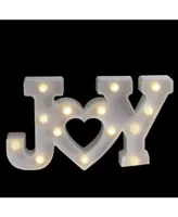 Northlight 12.75" Battery Operated Led Lighted "Joy" Christmas Marquee Sign