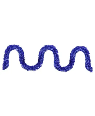 Northlight 50' Shiny Lavish Blue Christmas and Hanukkah Foil Tinsel Garland - Unlit