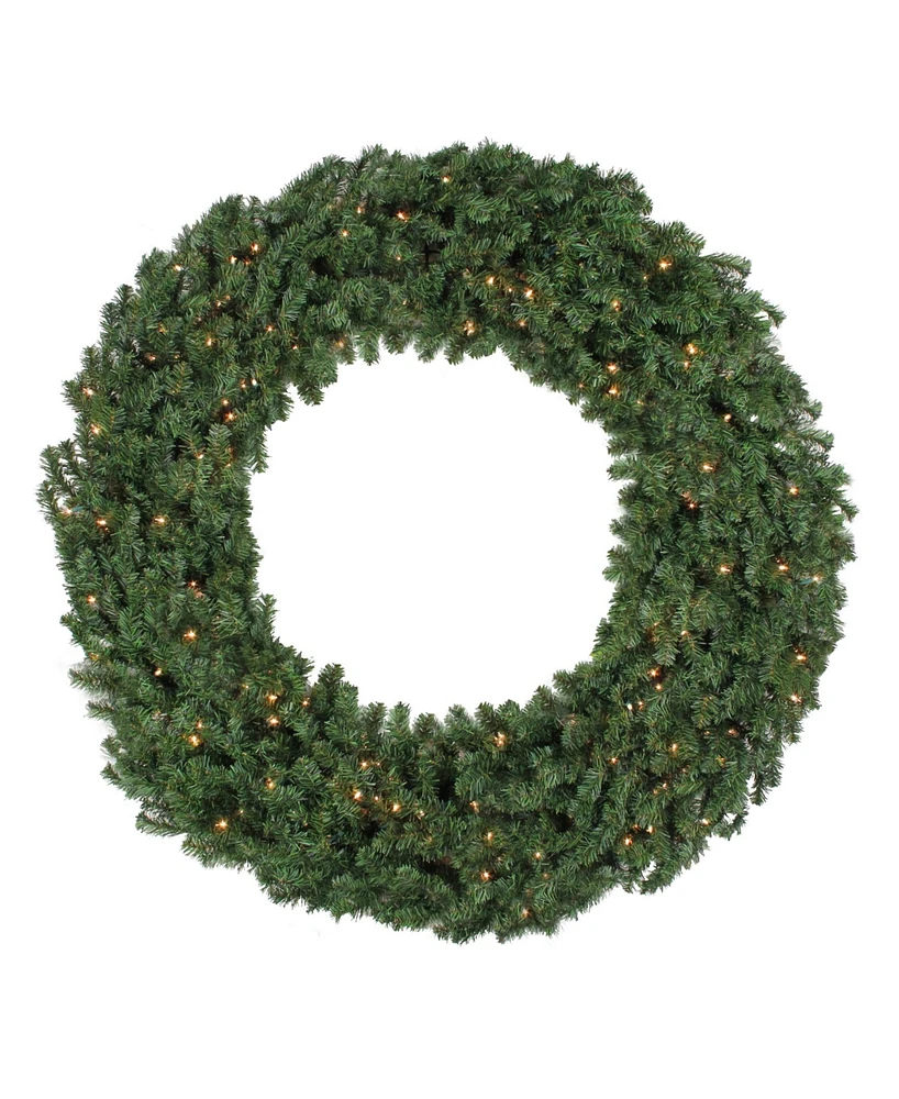 Northlight 60" Pre-Lit Commercial Canadian Pine Artificial Christmas Wreath - Clear Lights