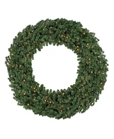 Northlight 60" Pre-Lit Commercial Canadian Pine Artificial Christmas Wreath - Clear Lights