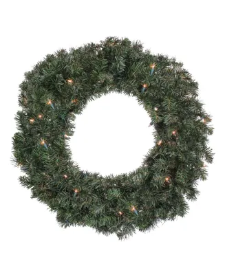 Northlight 24" Pre-Lit Canadian Pine Artificial Christmas Wreath