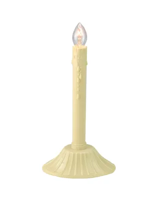 Northlight 9.5" Single Ivory Indoor Christmas Candolier Candle Lamp - Clear C7 Light