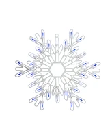 Northlight 15" Led Lighted Pure White and Blue Snowflake Christmas Window Silhouette Decoration