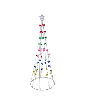 Northlight 6' Multi-Colored Lighted Show Cone Christmas Tree Outdoor Decoration