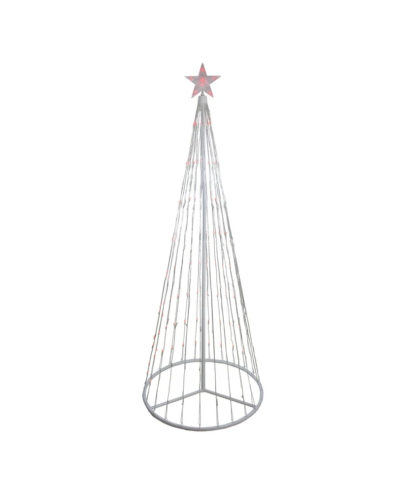 Northlight 6' Red Led Lighted Show Cone Christmas Tree Outdoor Decoration