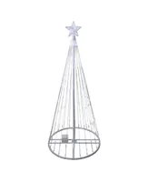 Northlight 4' Pure White Led Lighted Show Cone Christmas Tree Outdoor Decoration