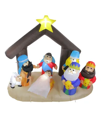 Northlight 5.5' Inflatable Nativity Scene Lighted Christmas Outdoor Decoration