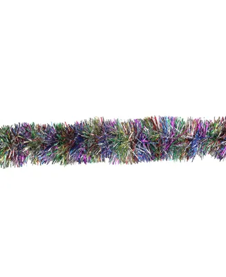 Northlight 12' Soft Rainbow Christmas Tinsel Garland - Unlit