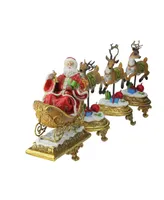 Northlight Set of 4 Santa and Reindeer Glittered Christmas Stocking Holder 9.5"