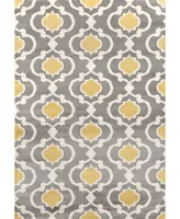 Main Street Rugs Alba Alb310 Gray/Yellow 3'3" x 5' Area Rug