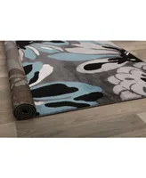 Main Street Rugs Alba Alb374 Blue 5'3" x 7'3" Area Rug