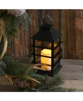 Lumabase Horizontal Solar Powered Lantern with Led Candle