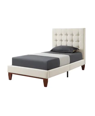 Inspired Home Bond Linen Upholstered Twin Platform Bedframe