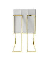 Inspired Home Vanderbilt Upholstered Dining Chair with Metal Frame Set of 2