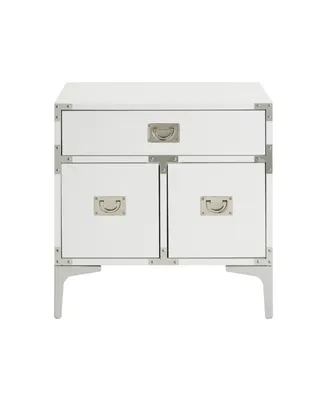 Inspired Home Marco Lacquer Metal Leg Nightstand