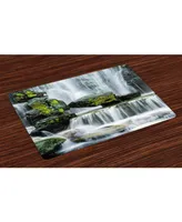 Ambesonne Waterfall Place Mats, Set of 4