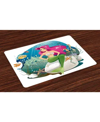 Ambesonne Underwater Place Mats, Set of 4