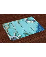 Ambesonne Nautical Place Mats, Set of 4