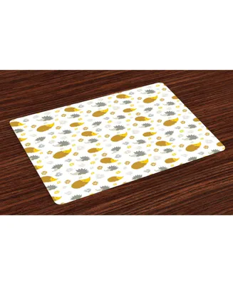 Ambesonne Hedgehog Place Mats, Set of 4