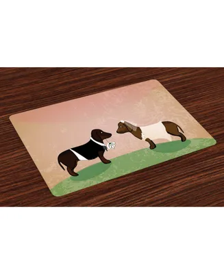 Ambesonne Dachshund Place Mats