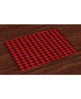 Ambesonne Plaid Place Mats, Set of 4