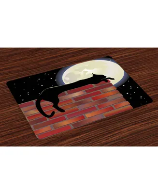 Ambesonne Moon Place Mats, Set of 4