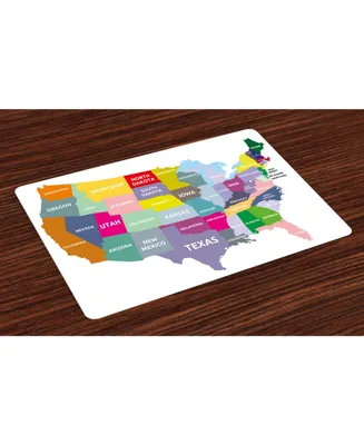 Ambesonne Map Place Mats