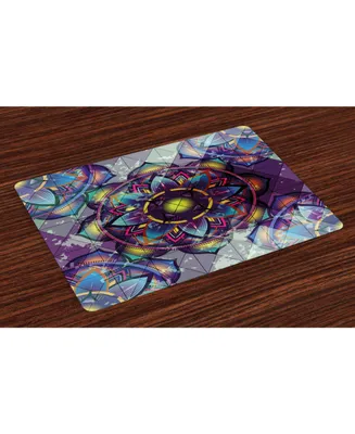 Ambesonne Lotus Place Mats, Set of 4