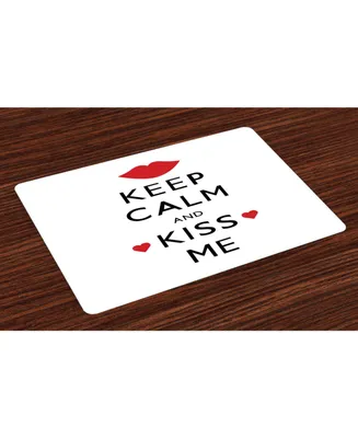 Ambesonne Keep Calm Place Mats