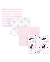 Hudson Baby Infant Girl Cotton Flannel Receiving