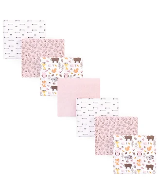 Hudson Baby Infant Girl Cotton Flannel Receiving Blankets