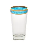 Lorren Home Trends Melania Collection Multicolor Highball Glasses, Set of 6