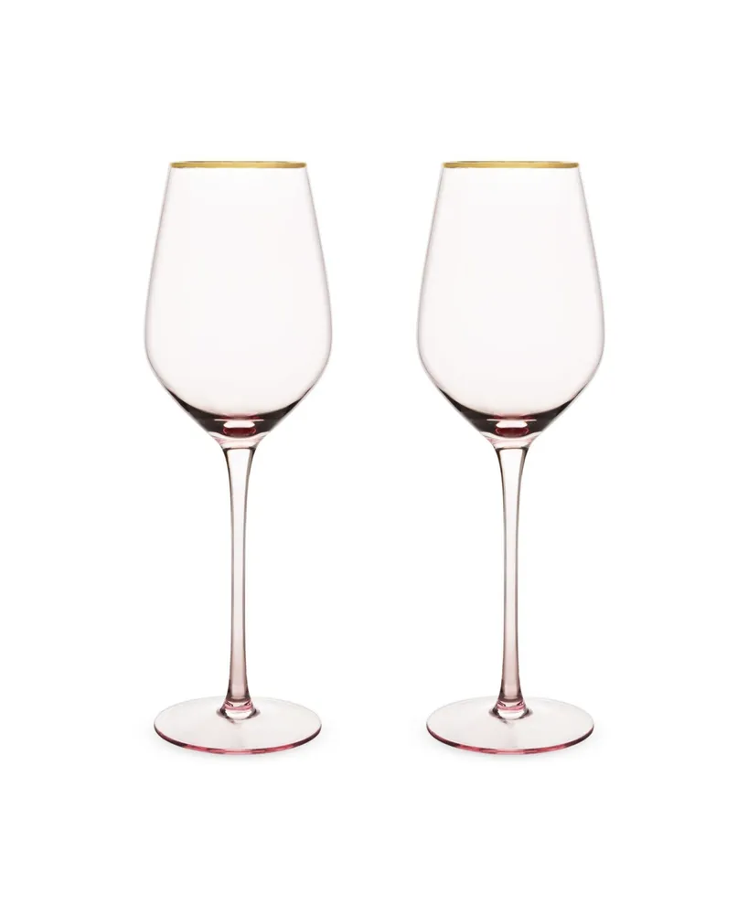 Twine Rose Crystal White Wine Glass, Set of 2