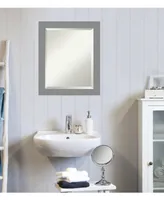 Amanti Art Brushed Framed Bathroom Vanity Wall Mirror